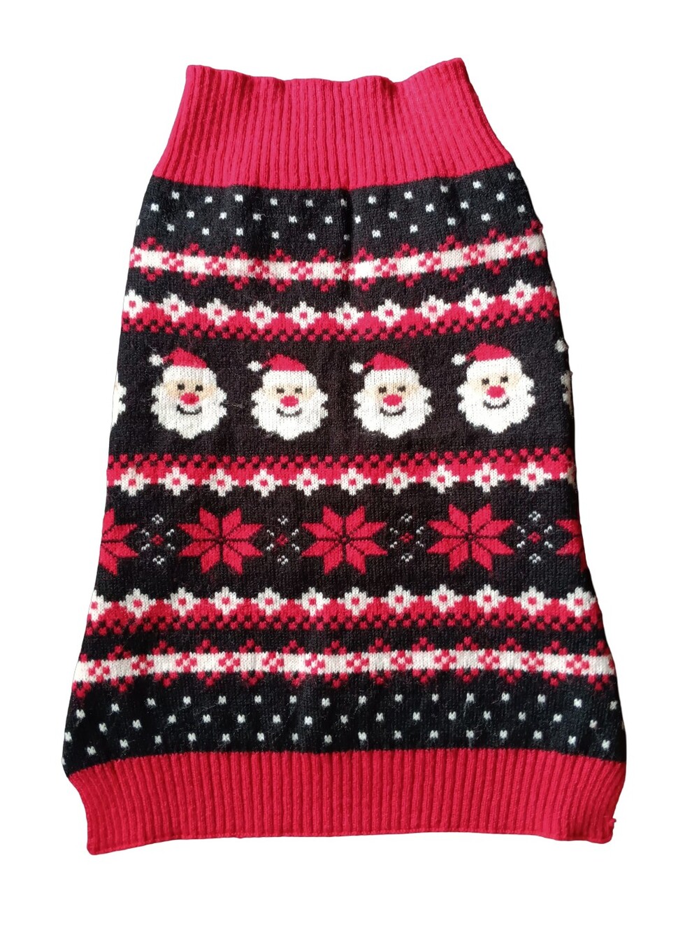 ❤️ SimplyDog Christmas Santa Knit Sweater Medium Pets Dog Winter Holiday Red